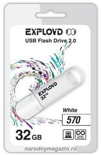 USB  32GB  Exployd  570  белый