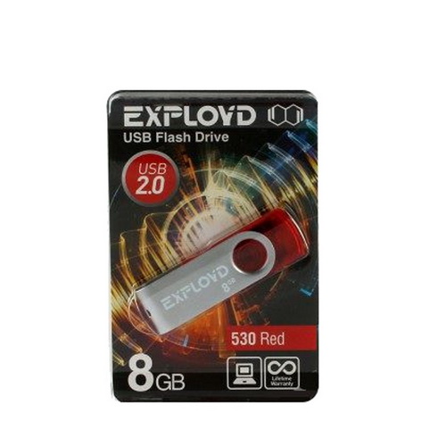 USB  8GB  Exployd  530  красный