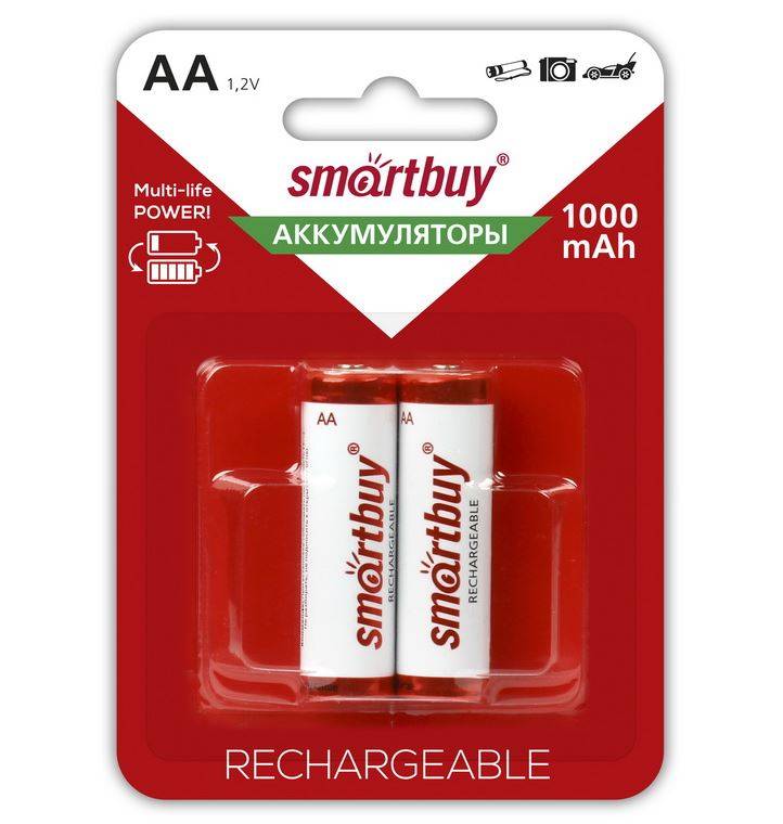 Аккумулятор Smartbuy R6 NiMh (1000 mAh) (2 бл)   (24/240)