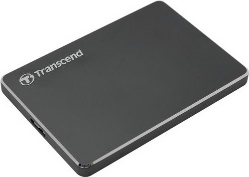 Внешний HDD  Transcend  2 TB  25C3 StoreJet, Extra Slim серый, 2.5", USB 3.0