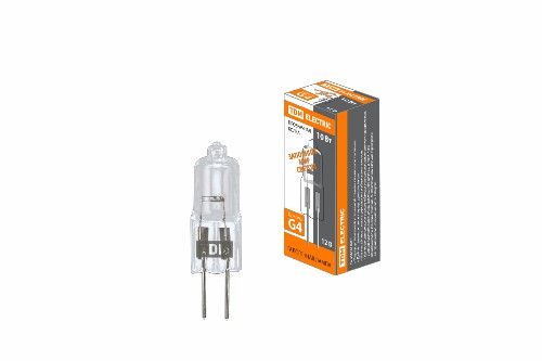 Лампа TDM капсульная галогенная G4 10Вт JC 12В прозрачная (1/1000)