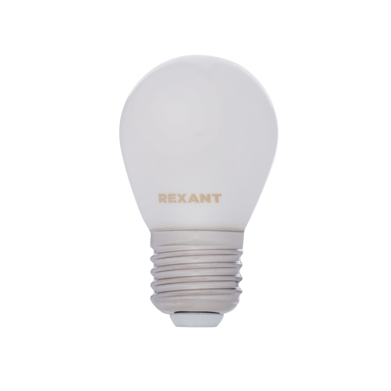 Лампа светодиодная REXANT филаментная Шарик GL45 9,5 Вт 915 Лм 4000K E27 матовая колба (10/100)