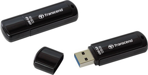 USB 3.0  128GB  Transcend  JetFlash 700  чёрный