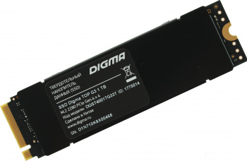 Внутренний SSD  Digma 1TB  Top G3, PCIe 4x4, R/W - 7400/5500 MB/s, (M.2), 2280, IG5236, 3D TLC