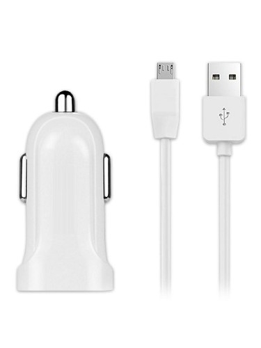 Блок питания автомобильный 1 USB Noname, FZ2mW, 1500mA, кабель микро USB, цвет: белый