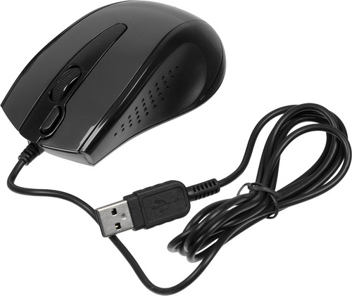 Мышь проводная A4TECH V-Track Padless N-500F (1000dpi) USB (3but), черный (1/60)