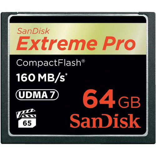 CF  SanDisk  Extreme Pro  64GB  (160 MB/s)