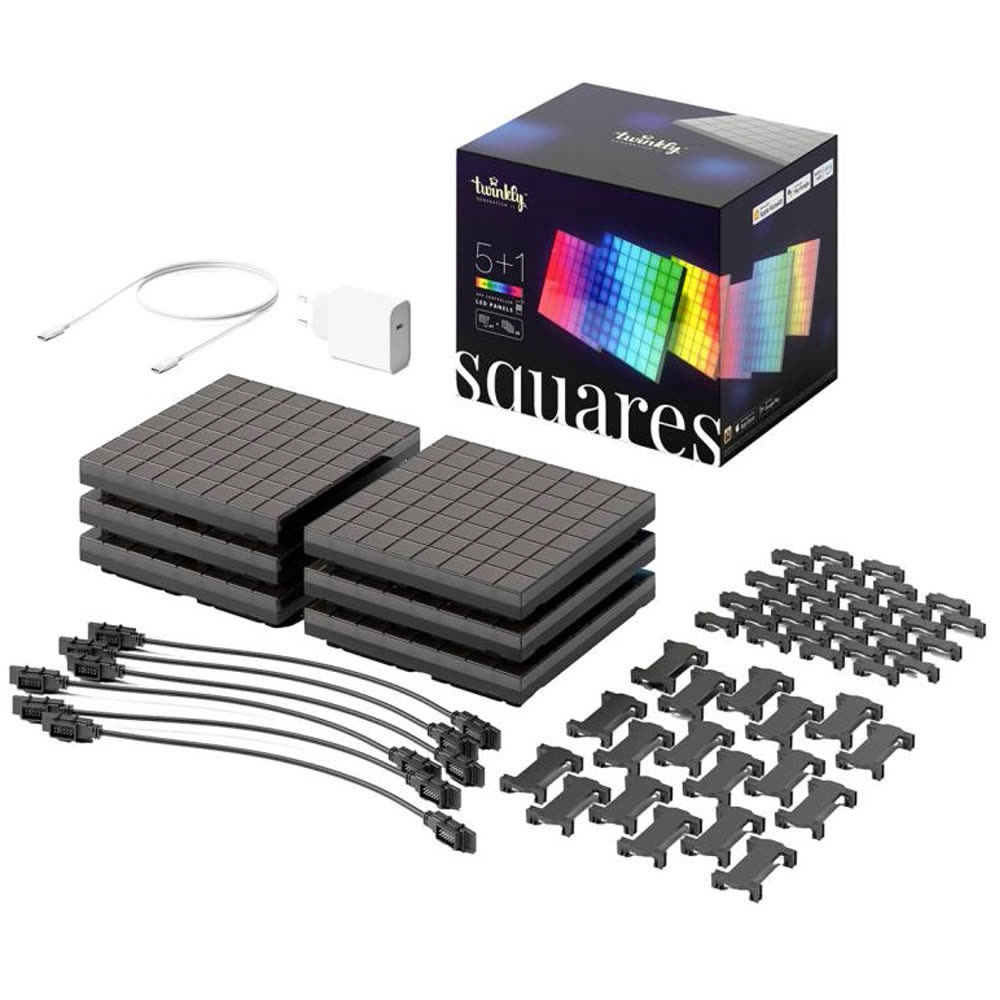 Умные светодиодные панели TWINKLY Squares 5+1, Generation II