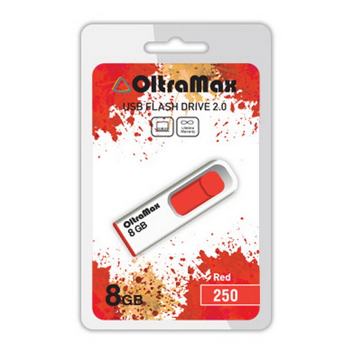 USB  8GB  OltraMax  250  красный