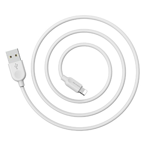 Кабель USB - 8 pin Borofone BX14, LinkJet, 3.0м, круглый, 2.0A, ПВХ, цвет: белый(1/200)