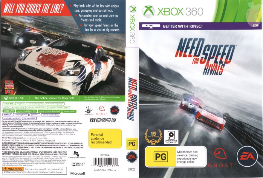 Need for Speed Rivals (с поддержкой MS Kinect) [Xbox 360, русская версия]