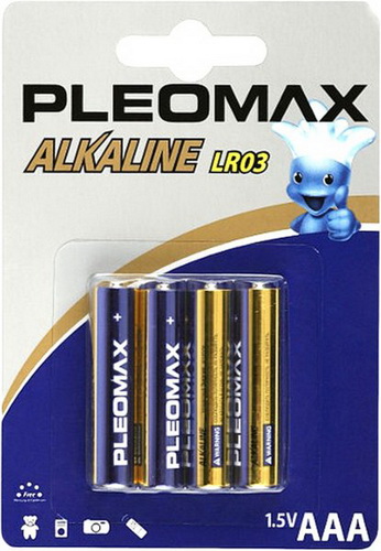 Элемент питания SAMSUNG PLEOMAX  LR03  BL4 Economy (40/400/25600)