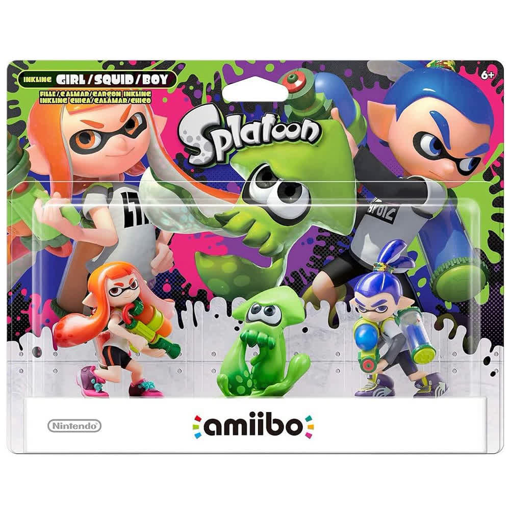 Inkling Triple Pack: Girl+Squid+Boy (Splatoon коллекция) [Nintendo Amiibo Character]