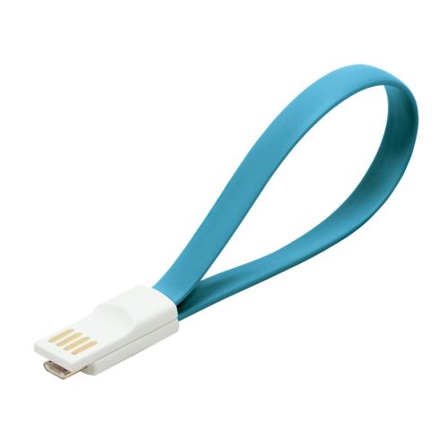 Кабель SMART BUY USB 2.0 - micro USB, голубой, магнитный, 0.2 м. (1/500)