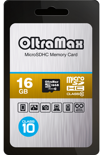 MicroSD  16GB  OltraMax Class 10 без адаптера