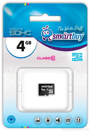 MicroSD  4GB  Smart Buy Class 10 без адаптера