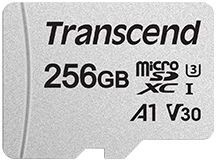 MicroSDXC  256GB  Transcend 300S A2 V30 UHS-I U3 V30 A1 +SD адаптер