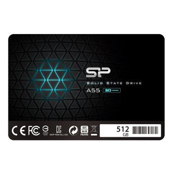 Внутренний SSD  Silicon Power  512GB  A55, SATA-III, R/W - 560/530 MB/s, 2.5", TLC