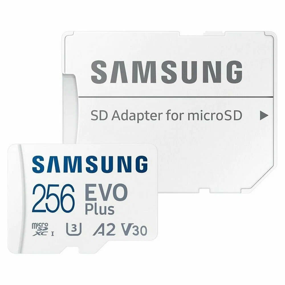 MicroSDXC  256GB  Samsung Class 10 Evo Plus U3 (R/W 130 MB/s) + SD адаптер