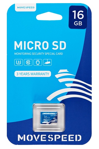MicroSD  16GB  Move Speed FT300 Class 10 UHS-I U3 без адаптера
