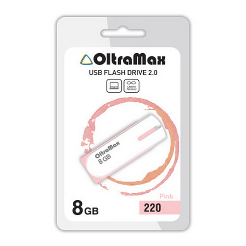 USB  8GB  OltraMax  220  розовый