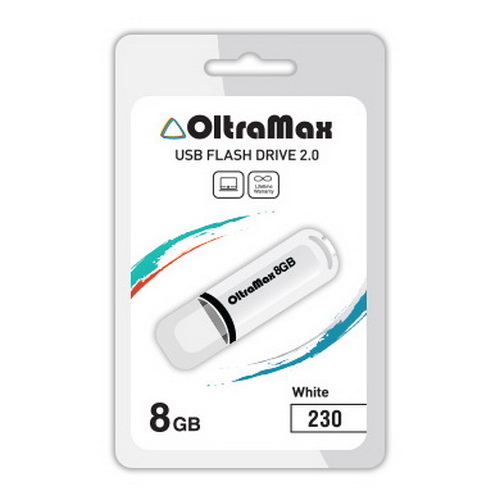 USB  8GB  OltraMax  230  белый