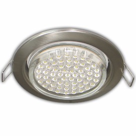 Светильник ECOLA GX53 H4 Downlight встраиваемый без рефлектора сатиновый хром 38х106 ЦЕНА ЗА УПАКОВК