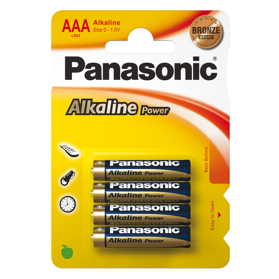 Элемент питания PANASONIC  LR03 Alkaline Power (4 бл)   (4/48/240)