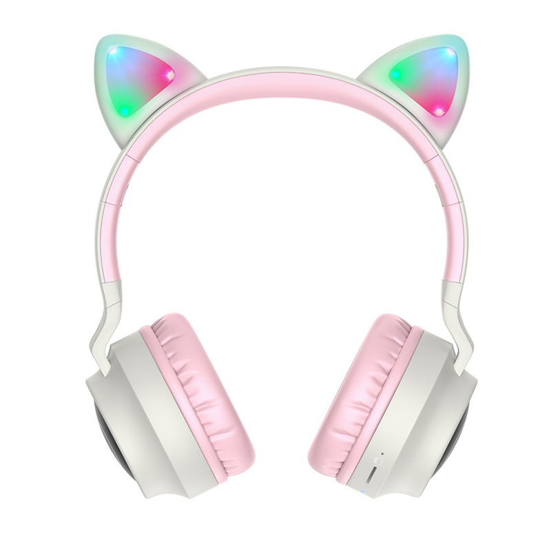 Наушники полноразмерные HOCO W27 Cat Ear, bluetooth, цвет: серый (1/30)