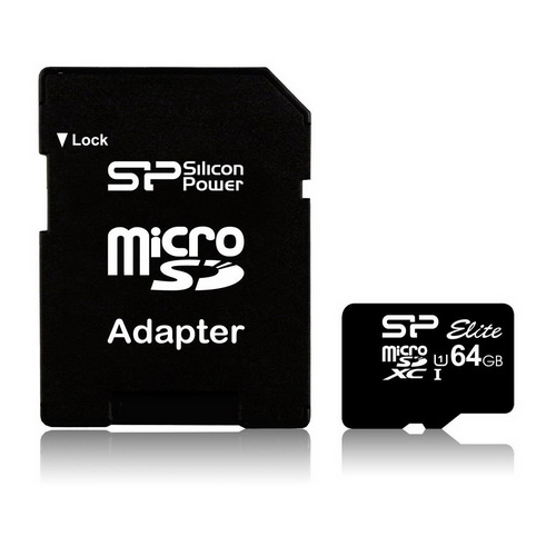 MicroSD  64GB  Silicon Power Class10 Elite UHS-I (R/W 50/15 MB/s) без адаптера