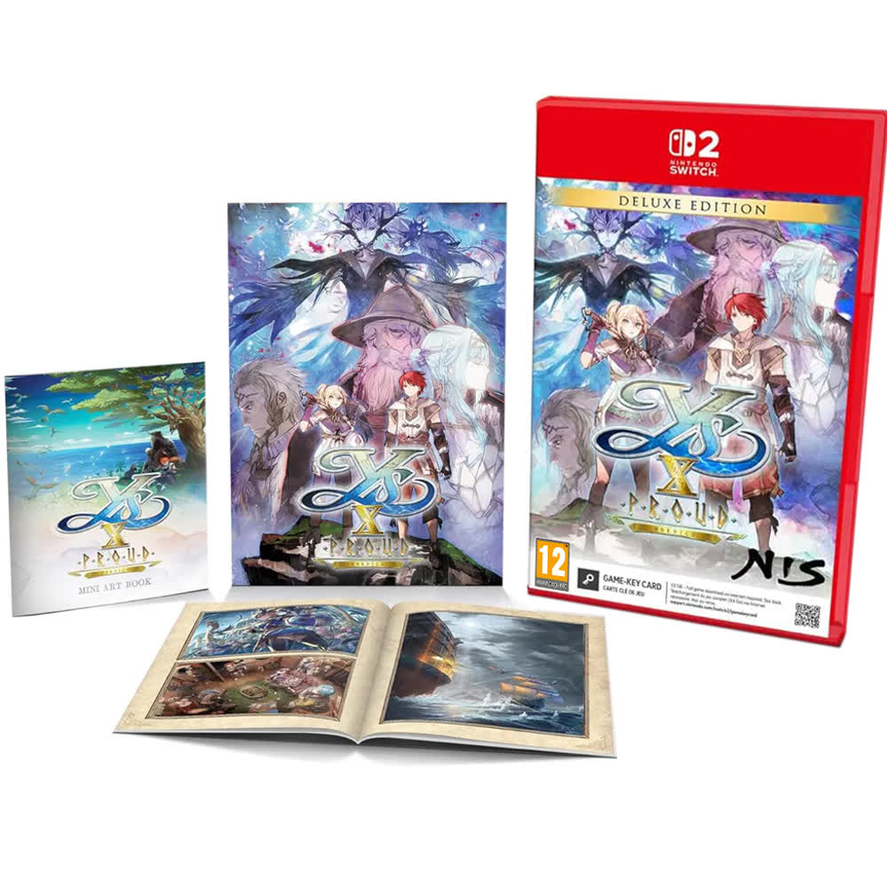 Ys X: Proud Nordics - Deluxe Edition (Game-Key Card) [Switch 2, английская версия]