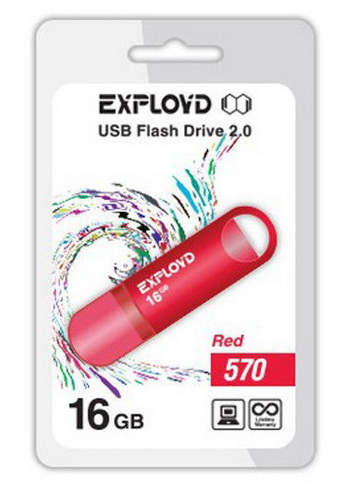 USB  16GB  Exployd  570  красный