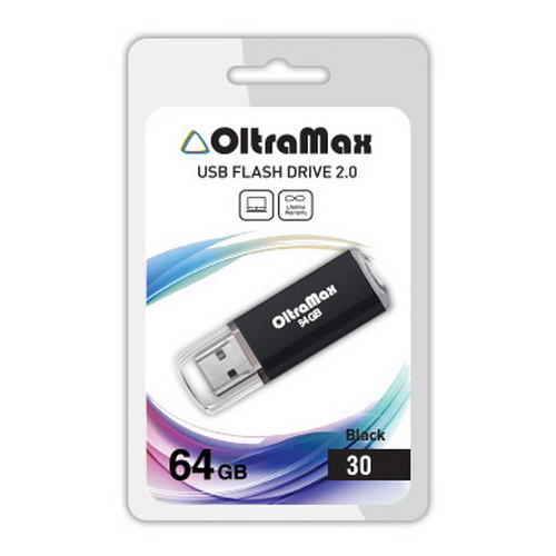 USB  64GB  OltraMax   30  чёрный