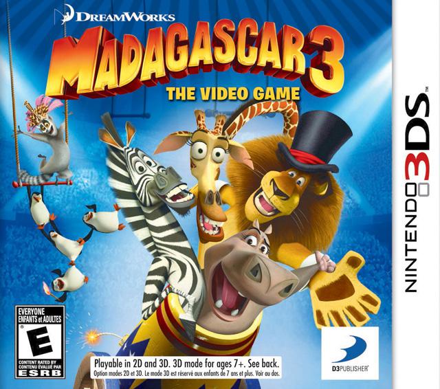 Madagascar 3: The Video Game (NTSC) [3DS, английская версия]