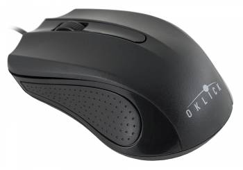 Мышь проводная оптическая Oklick 225M (1200dpi), USB(2but),черный