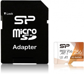 MicroSDXC  256GB  Silicon Power Class 10  Superior Pro Colorful + SD адаптер