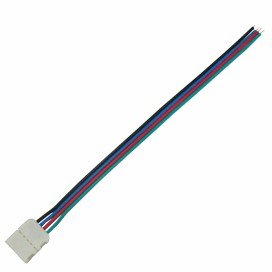 Ecola LED strip connector соед. кабель с одним 4-х конт. зажимным разъемом 10mm 15 см. уп. 3 шт. (1/