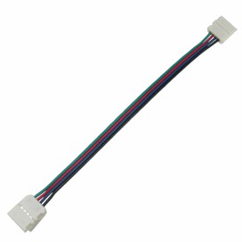 Ecola LED strip connector соед. кабель с двумя 4-х конт. зажимными разъемами 10mm 15 см. уп. 3 шт. (