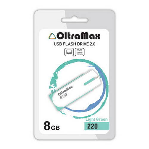 USB  8GB  OltraMax  220  светло зелёный
