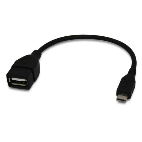 Кабель RITMIX RCC-010 OTG, Micro USB-USB-AF, медный, д/переферийных устр-в и флеш, 0,15 м. (1/20/500