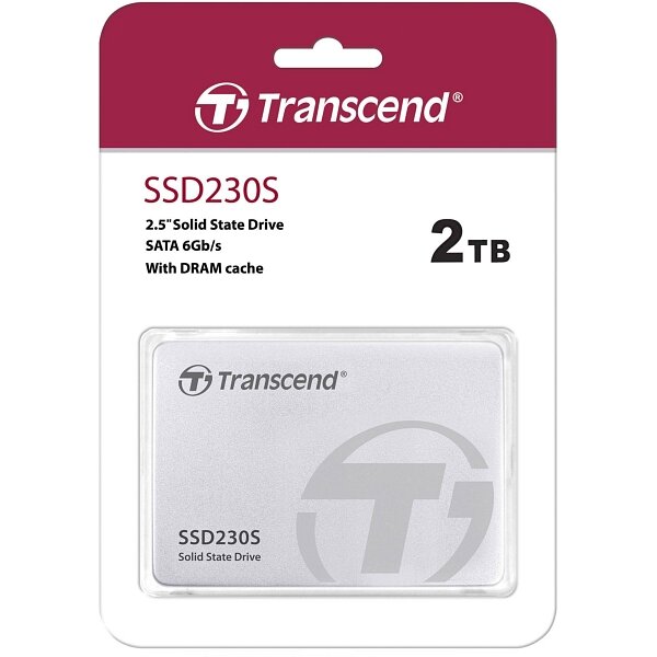 Внутренний SSD  Transcend 2TB  230S, SATA-III, R/W - 560/520 MB/s, 2.5", 3D NAND, TLC