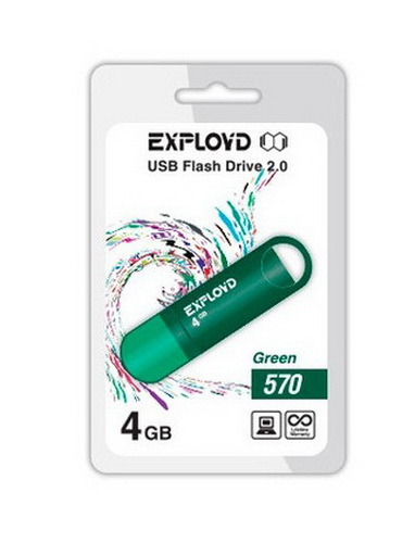 USB  4GB  Exployd  570  зелёный