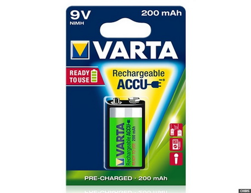 Аккумулятор VARTA 9V R2U (200 mAh) (1 бл)  (1/10/50)