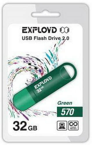 USB  32GB  Exployd  570  зелёный