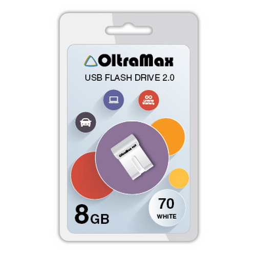 USB  8GB  OltraMax   70  белый