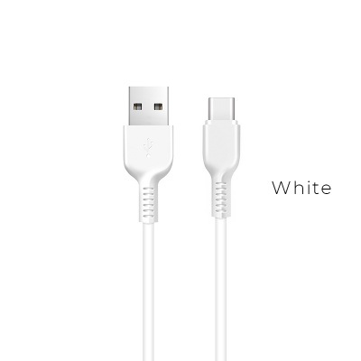 Кабель USB - Type-C HOCO X13 Easy, 1.0м, круглый, 3.A, силикон, цвет: белый (1/36/360)