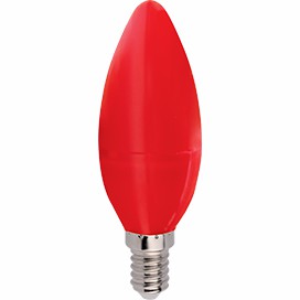 Лампа светодиодная ECOLA candle color 6,0W 220V E14 Red свеча Красная матовая колба 103x37(1/10/100)