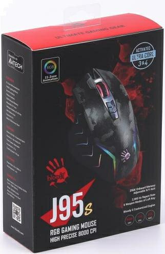 Мышь проводная игровая A4TECH Bloody J95s рисунок (8000dpi) USB (9but) (1/40)