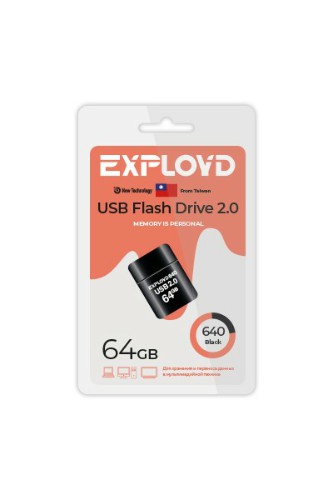USB  64GB  Exployd  640  чёрныый