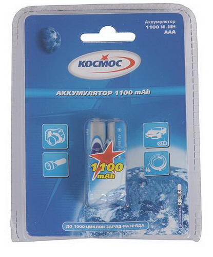 Аккумулятор КОСМОС  R03 (1100 mAh)  BL2   (2/24/288)